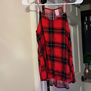 Red and black striped tank top